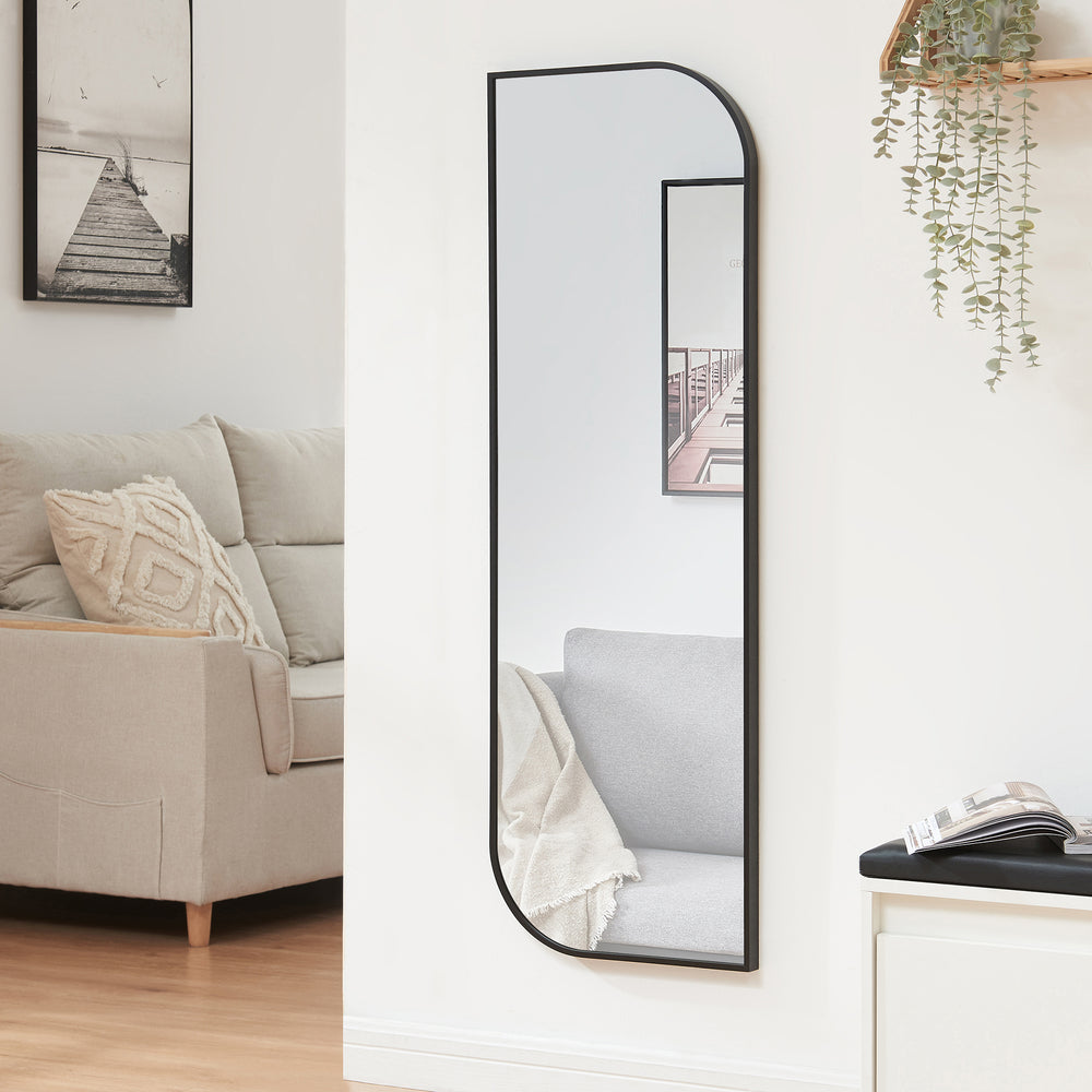 Wandspiegel Tarvindak 120x40 cm Schwarz [en.casa] - premiumXL