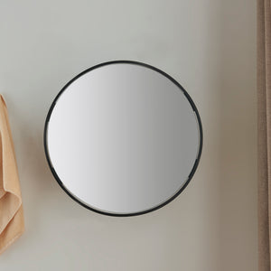 Wandspiegel Sunne mit Regal Schwarz in versch. Ausführungen [en.casa]