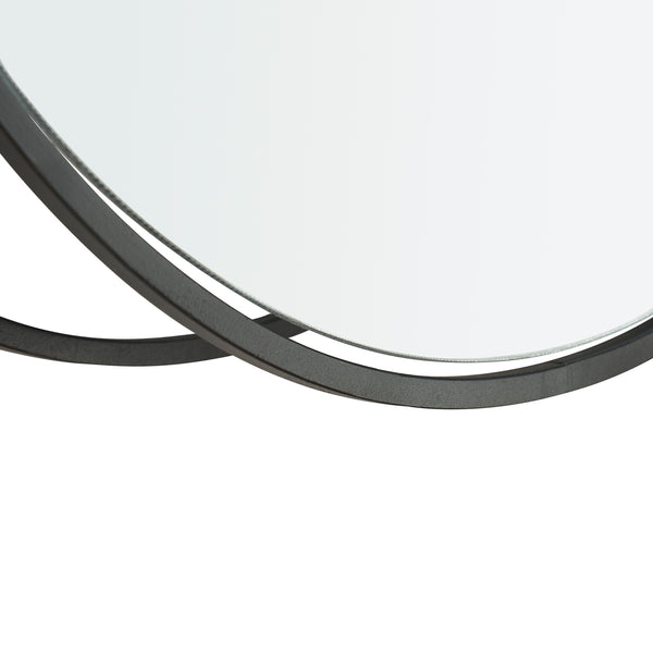 Wandspiegel Sunne mit Regal Schwarz in versch. Ausführungen [en.casa]