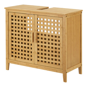 Waschbeckenunterschrank Ingmarsö Bambus 60x67x30cm [en.casa] - premiumXL