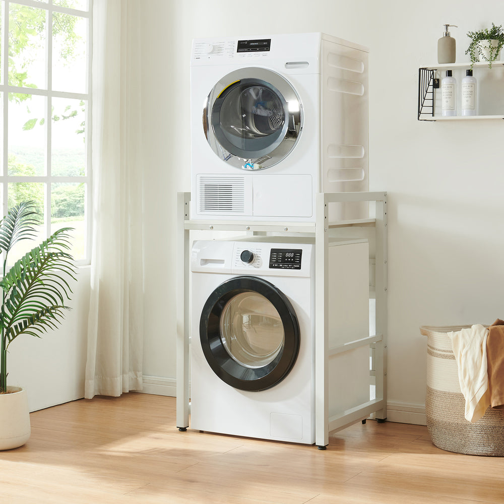 Waschmaschinenregal Hökangend 105x73x63 cm Weiß [en.casa]