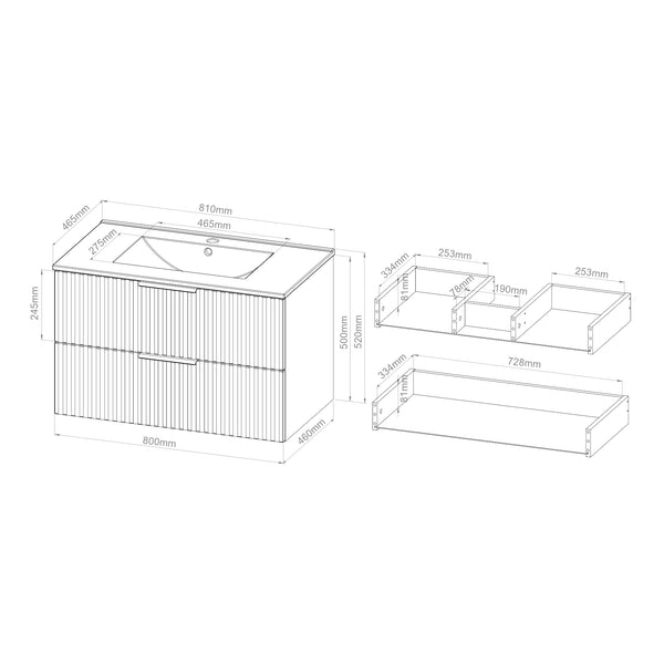Waschtisch mit Waschbecken Veppenssan [en.casa]