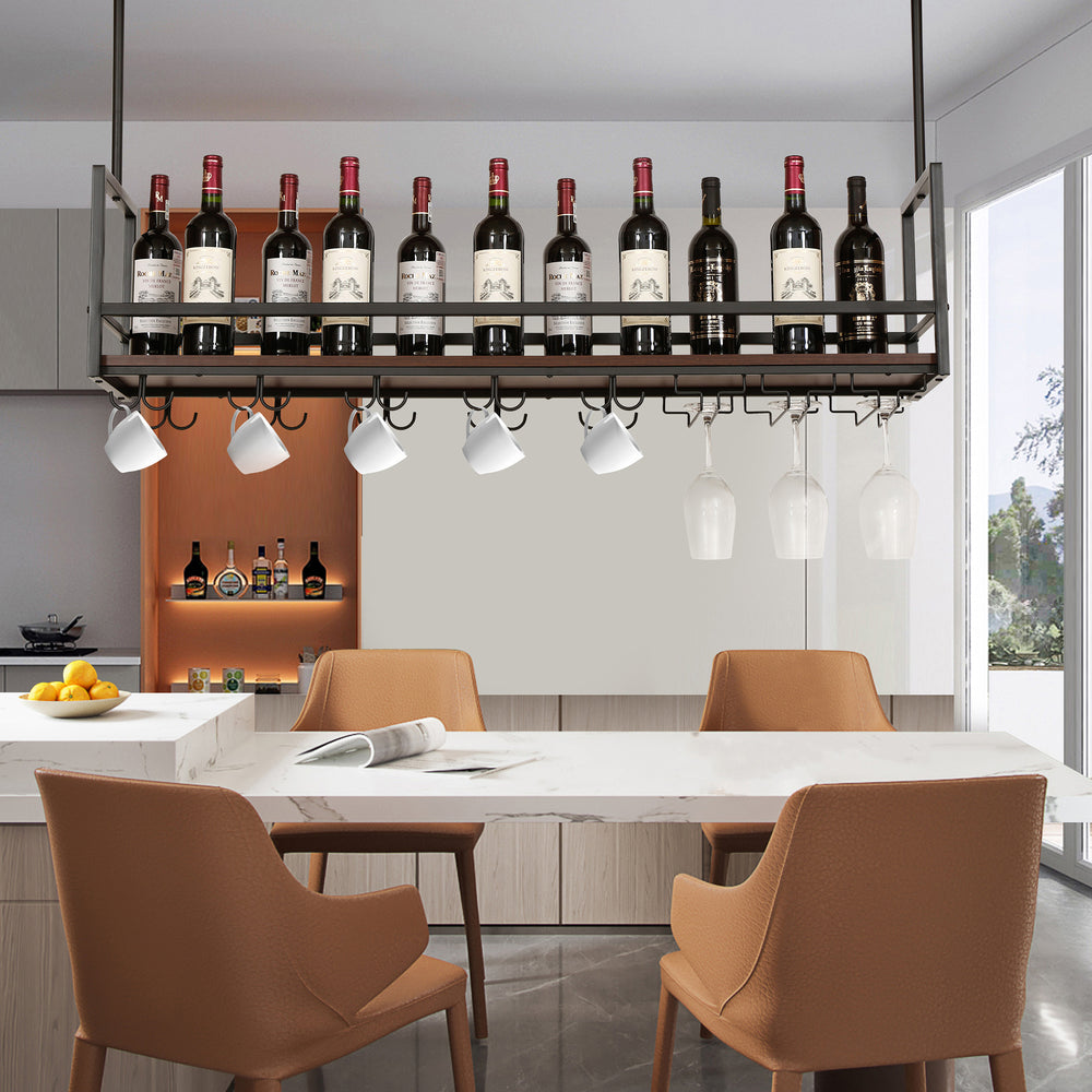 Weinregal mit Glashalterung Borejle [en.casa]