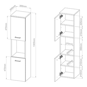 Hochschrank Krildihana [en.casa]