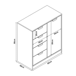 Kommode Varkaus [en.casa]