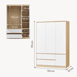 Kleiderschrank Bastheim in versch. Größen und Ausführungen [en.casa]