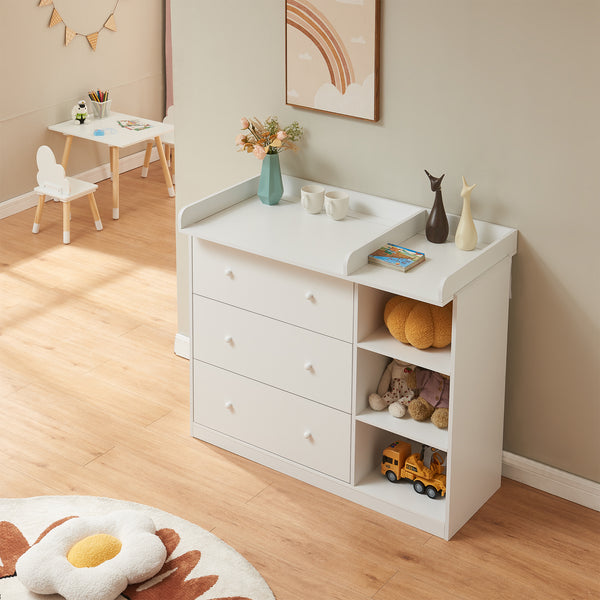 Wickelkommode Beldinupp mit Wickelaufsatz [en.casa]