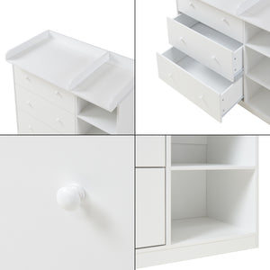 Wickelkommode Beldinupp mit Wickelaufsatz [en.casa]