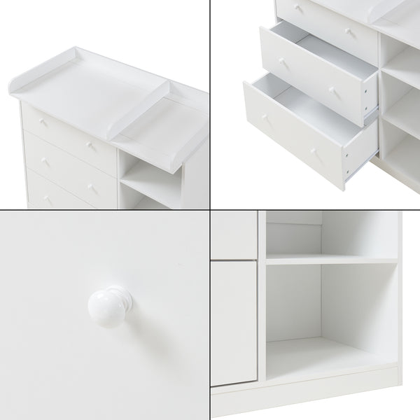 Wickelkommode Beldinupp mit Wickelaufsatz [en.casa]