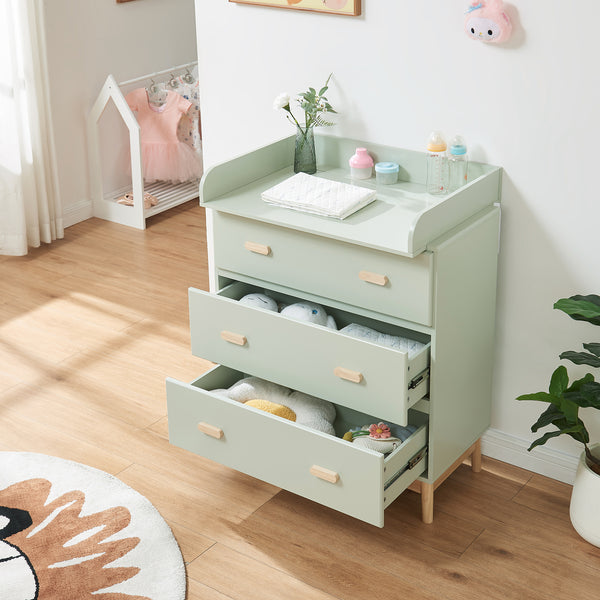 Wickelkommode Sarievn mit Wickelauflage 100x80x53 cm [en.casa]