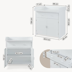 Wickelkommode Starler mit abnehmbarer Wickelauflage [en.casa]