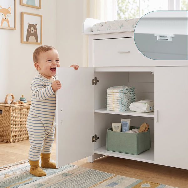 Wickelkommode Starler mit abnehmbarer Wickelauflage [en.casa]