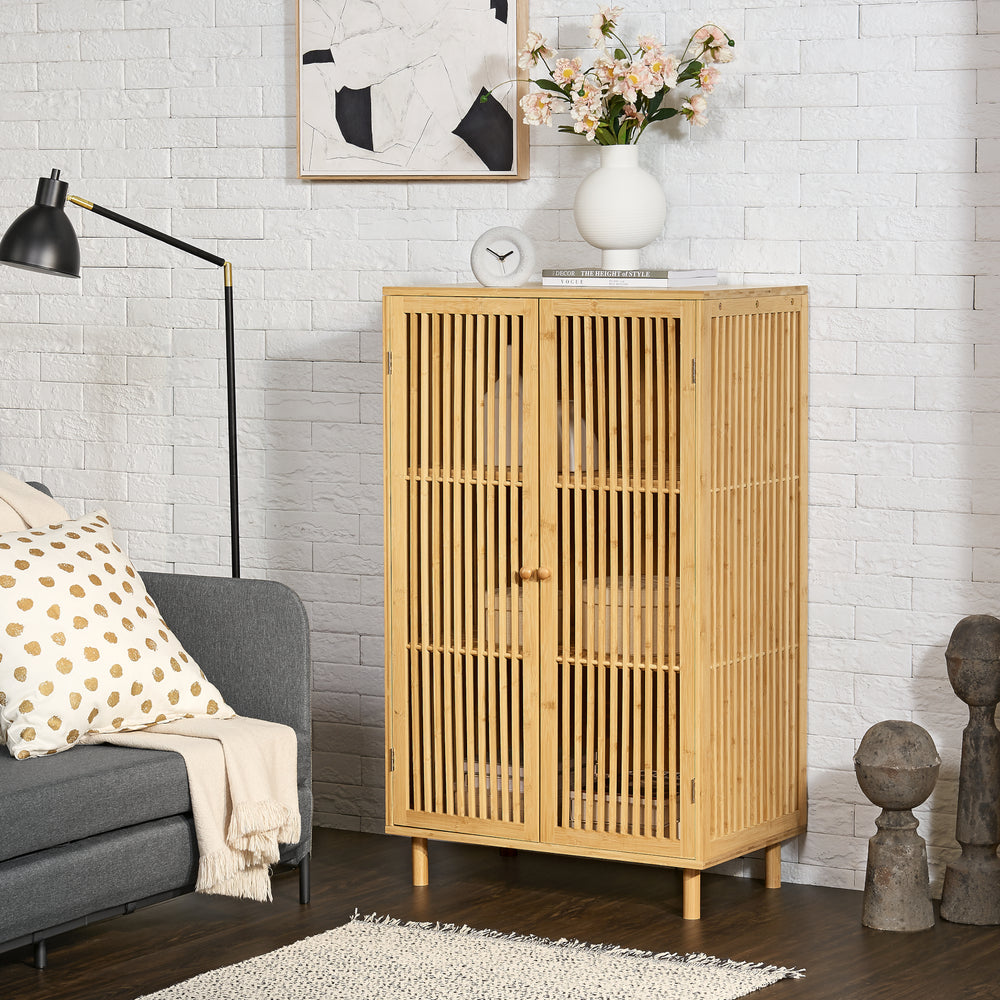 Beistellschrank Grong Bambus [en.casa] - premiumXL