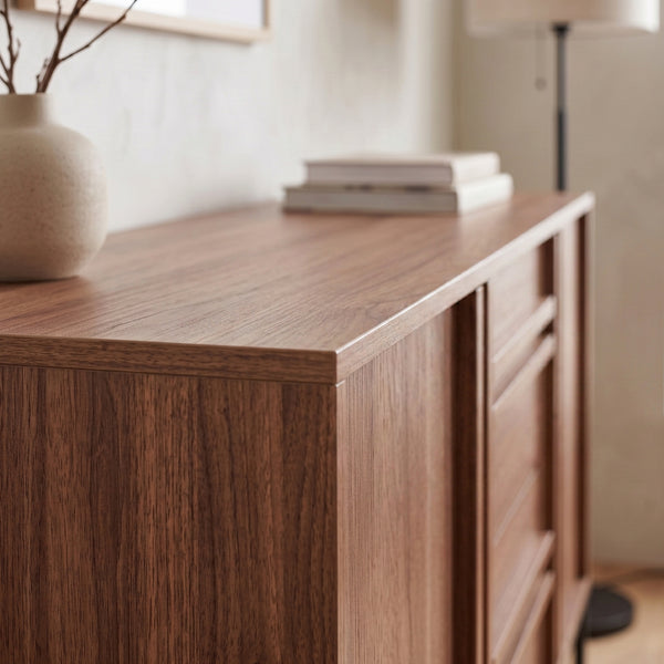 Sideboard Kilmandar 150x40x79 cm Walnussoptik [en.casa]