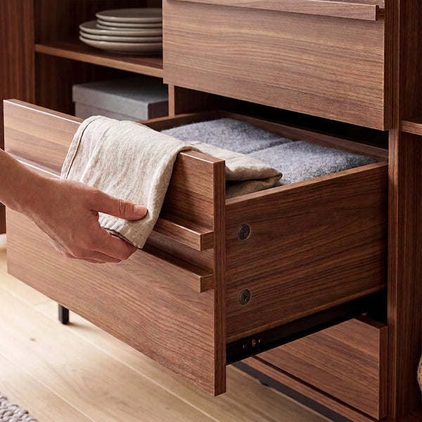 Sideboard Kilmandar 150x40x79 cm Walnussoptik [en.casa]