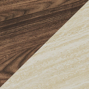 Sideboard Trorlon 160x40x83 cm Walnussoptik/Travertin [en.casa]