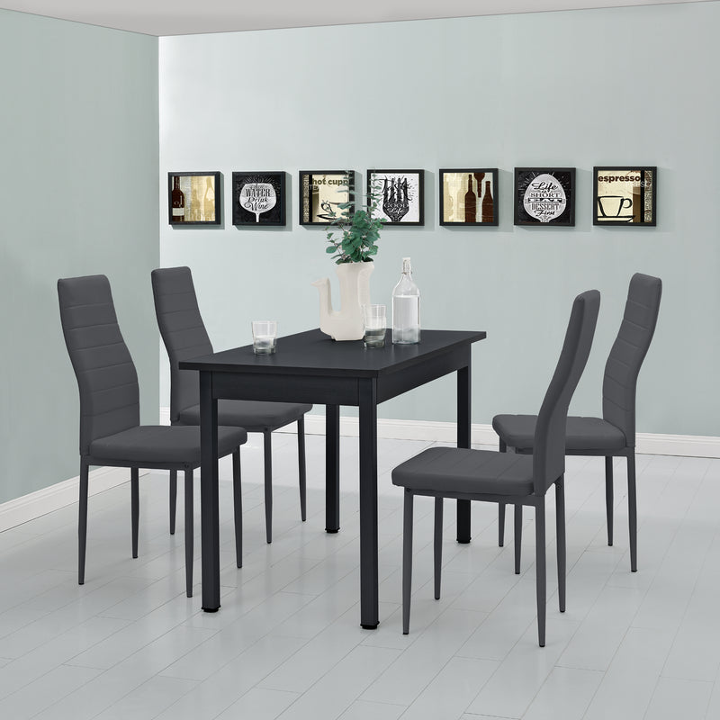 Maßskizze Essgruppe Jørpeland (Set, 5-tlg) 120x60 cm versch. Farben [en.casa]