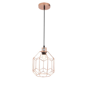 Hängeleuchte 1x E27 Ø20 x 21,5 cm Kupferfarben lux.pro