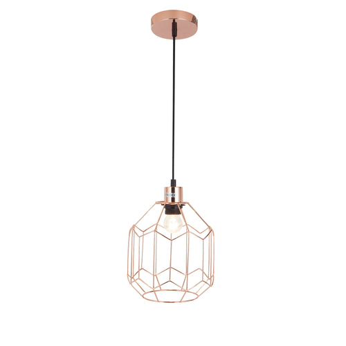 Hängeleuchte 1x E27 Ø20 x 21,5 cm Kupferfarben lux.pro