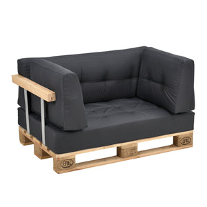 Rückenkissen Eckkissen Sitzkissen für Euro-Paletten-Sofa Palettenkissen Auflage In/Outdoor Polster Möbel + Palette [en.casa]