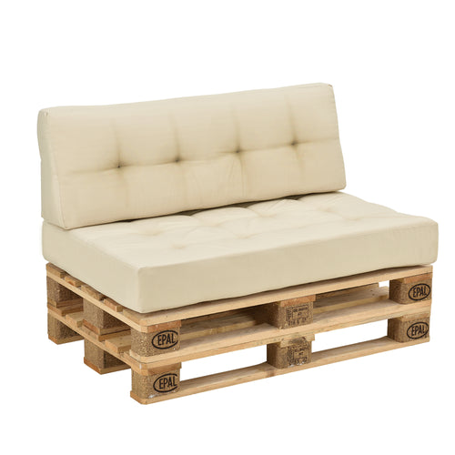 Rückenkissen Eckkissen Sitzkissen für Euro-Paletten-Sofa Palettenkissen Auflage In/Outdoor Polster Möbel + Palette [en.casa]