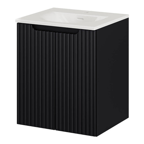 Waschtisch Skelbolu Schwarz [en.casa]