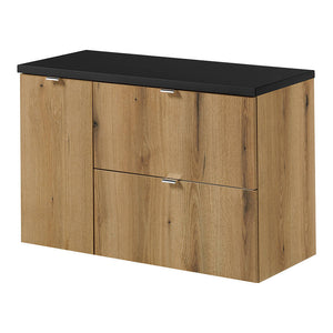 Waschtischunterschrank Skelbolu mit 2 Schubladen und 1 Tür [en.casa]